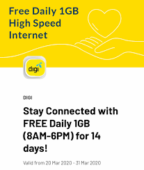 Entdecke mehr als 1000 ergebnisse für internet highspeed. Digi Menawarkan Data Percuma 1gb Sehari Sepanjang Tempoh Perintah Kawalan Pergerakan Amanz