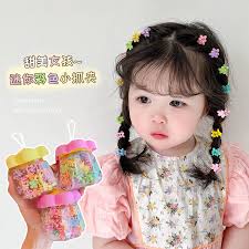 Peanut] Children's Hair Clips Grab Clips Baby Cute Flower Small Size Clips  Girls All-Match Head Flower Girl Headdress Baby Hair Accessories