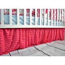 A sweet pink crib skirt will add that perfect touch to your girl's nursery! Hot Pink Ruffle Crib Skirt For Baby Girl Bedding Nursery Decor Walmart Com Walmart Com