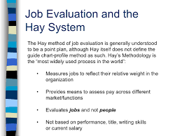 Hay System Of Job Evaluation