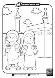 Jom download himpunan contoh gambar mewarna rukun islam yang berguna. Mewarnai Gambar Muslim