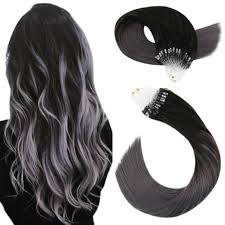 Finding the best hair extensions online, or the best brand of hair extensions that are also the least damaging can be…hard. Micro Ring Fusion Hair Extensions Black With Silver 1b Silver Ugeathair