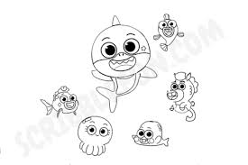 Baby shark  began as a camping song, where each member of a shark family is introduced with different hand movements. 17 Free Baby Shark Coloring Pages Printable