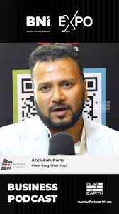 Abdulla Faris’s presence at BNI Expo was a fantastic opportunity! 🙌 His  talk about his business truly wowed us! @bniuae @hashtagstartup.ae ,  #BNIExpo #Flatearthmedia #BusinessPodcast