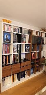 Meuble Bibliotheque Avec Portes Et Tiroirs Bibliotheque Avec Tiroirs Meuble De Separation Mobilier De Salon
