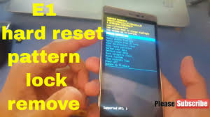 Qmobile E1 hard reset |