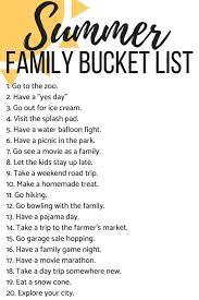 Tons of summer activities for all ages! Summer Family Bucket List Do You Zipadeedoodah Designs Facebook