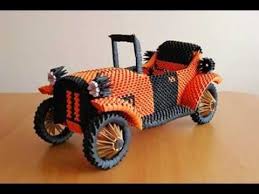3d Origami Car Ot Rajat Pohozh Na Mercedes Benz Roadster 1936 Youtube Origami Car 3d Origami Modular Origami