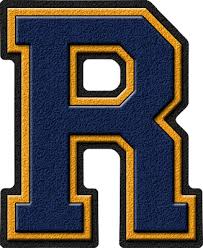 Add your child's name on a happy birthday banner, make an easter banner, new year banner, christmas banner, baby shower decoration, congratulations, retirment party banner, mother's day banner, wedding banner. Presentation Alphabets Navy Blue Gold Varsity Letter R