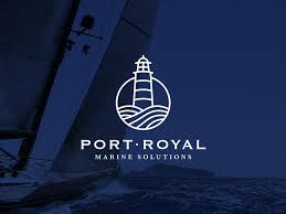 Port Royal Marine Solutions Blue Logo Design Custom Logo Design Logo Design Inspiration Vintage