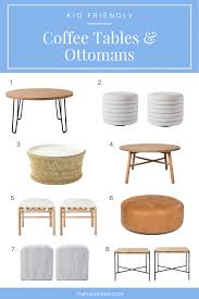 I love how she kept the styling simple with a single tray and a group of three items: Kid Friendly Coffee Tables Kid Friendly Coffee Table Coffee Table Kid Friendly Living Room