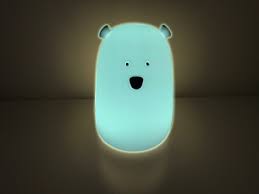 Portable Rechargeable Polar Bear Child Night Light Soft Bpa Free Silicone