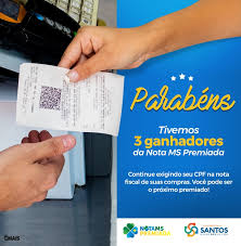 A orientação da sefaz ms é de que o software emissor fiscal capture a informação das dezenas no arquivo xml de retorno, quando o. Santos Supermercado Tivemos Mais Tres Ganhadores No Ultimo Sorteio Da Nota Ms Premiada Voce Pode Ser O Proximo Premiado Nos Sorteios Continue Exigindo Seu Cpf Na Nota Fiscal Das Suas
