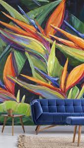 Dancing Birds Bird Of Paradise Flowers Birds Of Paradise Birds Of Paradise Flower Mural