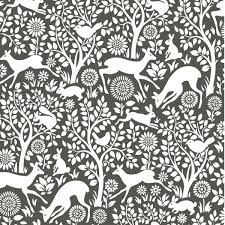 Nuwallpaper 30 75 Sq Ft Charcoal Merriment Peel And Stick Wallpaper Nus3146 The Home Depot Animal Wallpaper Tree Wallpaper Brewster Wallpaper