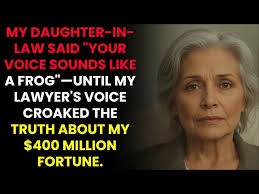 Your Voice Sounds Like a Frog, My Daughter-in-Law Said — Until My Lawyer's  Voice Croaked the Truth