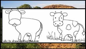 Abc To Drawing Spotted Cow Drawings Cow Drawing Abc