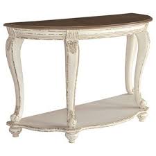 Realyn Sofa Table White Brown Signature Design By Ashley Sofa Table Ashley Furniture Sofa Tables
