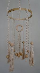 Baby Mobile Macrame Mobile Wooden Bead Mobile Boho Nursery Decor Boho Mobile Tassel Decor Modern Mobile Gender Neutral Nursery Decor Diy Nursery Art Boho Nursery Decor Boho Mobile