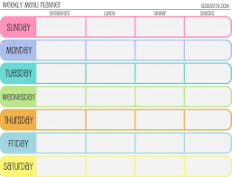 Meal Planning Template Cyberuse