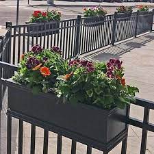 Enjoy your new hanging rail planters! 4 Foot Long 48 Charleston Over The Rail Hanging Charleston Planter Box Railing Planters Deck Railing Planters Patio Fence