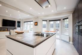 I used sherwin williams pure white to paint the sides of the island that my husband built. Hacker Kitchen In Dundee Family Home Contemporary Kitchen Other By Vidaco Interior Specialists Houzz