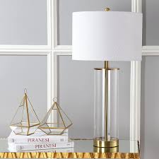 Jonathan Y 29 25 Glass Led Table Lamp Brass Gold Modern Contemporary Bulb Included In 2020 Modern Table Lamp Table Lamp Led Table Lamp