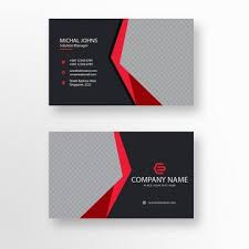 Black And Red Visiting Card Black And Red Business Card In 2020 Business Card Red Red Business Cards Business Cards Vector Templates