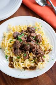 Step 2 stir the soup, broth, water and onion in the skillet and heat to a boil. Tender Beef Tips On Egg Noodles Joe S Healthy Meals