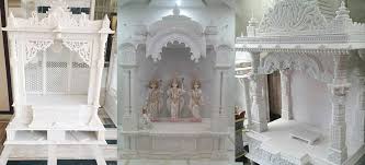 This rectangular table has a white marble top with black veins. Marble Statue Makers Suppliers In Jaipur India Marbletemples