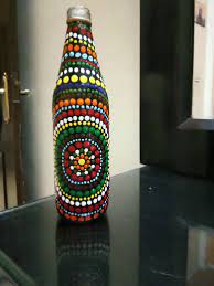 Mandala Art On Bottle Mandala Art Mandala Bottle Painting mandala art on bottle mandala art