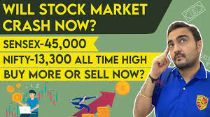 It might not even happen for years, but it will happen. Will Stock Market India Crash Now Should You Still Invest Sensex 45000 Nifty 13300 Share Bazar News Youtube