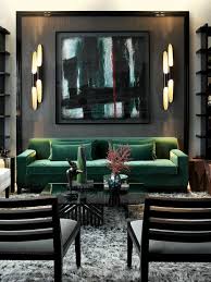 Emerald Black Connecticut In Style Living Room Green Interior Home