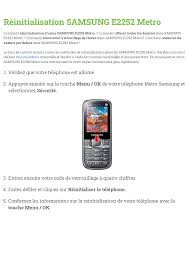 Samsung E2252 Metro Manuel de ...