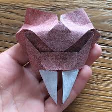 You'll be a full mask mastication machine in no time. Origami Saber Toothed Tiger Mask By Sander Jacobs