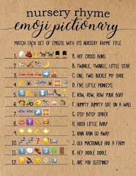Maybe you would like to learn more about one of these? Nursery Rhyme Emoji Pictionary Baby Emoji Pictionary Baby Shower Game Gender Neutral Baby Shower Games Woodsy Woodland Rustic Kraft In 2021 Virtual Baby Shower Ideas Emoji Pictionary Baby Shower Game Baby