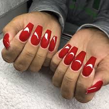Plus, it makes the perfect surface for nail art designs. Acrylic Nails Red Long Nails Polyvore Discover And Shop Trends In Fashion Outfits Beauty And Home