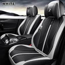 Sport Luxury Leather Car Seat Covers Auto Seat Cover Full Set Universal Fit For Suv Subaru Ford Honda Toyota Sport Luxury Leather Car Seat Covers Auto Seat Cove Leather Car Seats