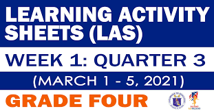 Grade 7 learning module learners module in mapeh 7. Grade 4 Learning Activity Sheets Q3 Week 1 March 1 5 2021 Deped Click