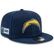 Los Angeles Chargers New Era 2019 Sideline Official Home 9fifty Snapback Cap Fitted Hats New Era Los Angeles Chargers