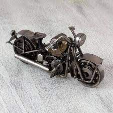 Auto Part Sculpture Rustic Sport Motorbike Recycled Metal Motorcycle Sculpture Metal
