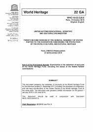 Ghf leads funding, planning and monitoring of critical preservation and restoration projects at global heritage sites. Unesco World Heritage Centre Document Examination Of The Statement Of Accounts Of The World Heritage Fund Including The Status Of The States Parties Contributions