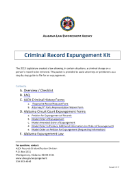 An expungement wipes your criminal record clean. Expungement In Alabama Fill Out And Sign Printable Pdf Template Signnow