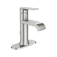 Moen Genta Single Hole Single Handle Bathroom Faucet In Spot Resist Brushed Nickel Ws84760srn The Home Depot In 2020 Moen Bathroom Faucets Bathroom Faucets Tub And Shower Faucets