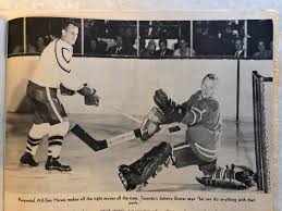 Hull, Geoffrion, and Beliveau in Leafs zone