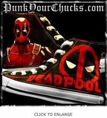 Marvel Deadpool Custom Converse Sneakers Marvel Shoes Canvas Shoes Painted Canvas Shoes