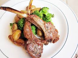 Broiled Lamb Chops With Roasted Potatoes And Broccoli Simple Sundays Baked Lamb Chops Lamb Chops Roasted Potatoes