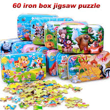 Wooden puzzles for toddlers with sound. Kids Toys 60 Pcs Iron Box Wooden Puzzles Child S Jigsaw Puzzle Toddlers Educational Toys For Children Puzzle Toddler Educational Toyschildren Jigsaws Aliexpress