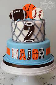 Sports Theme 2nd Birthday Cake By K Noelle Cakes Sports Birthday Party Boy Birthday Cake Sports Birthday Cakes