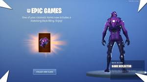 The darkfire bundle for fortnite includes legendary outfits/back blings, epic wraps, rare dual pickaxes and an emote (in battle royale & creative only) yes, after unlocking the darkfire bundle for fortnite the contents of it will be available to you on any platform connected to your epic games. New Dark Reflector Backbling For Exclusive Dark Vertex Bundle In Fortnite Youtube